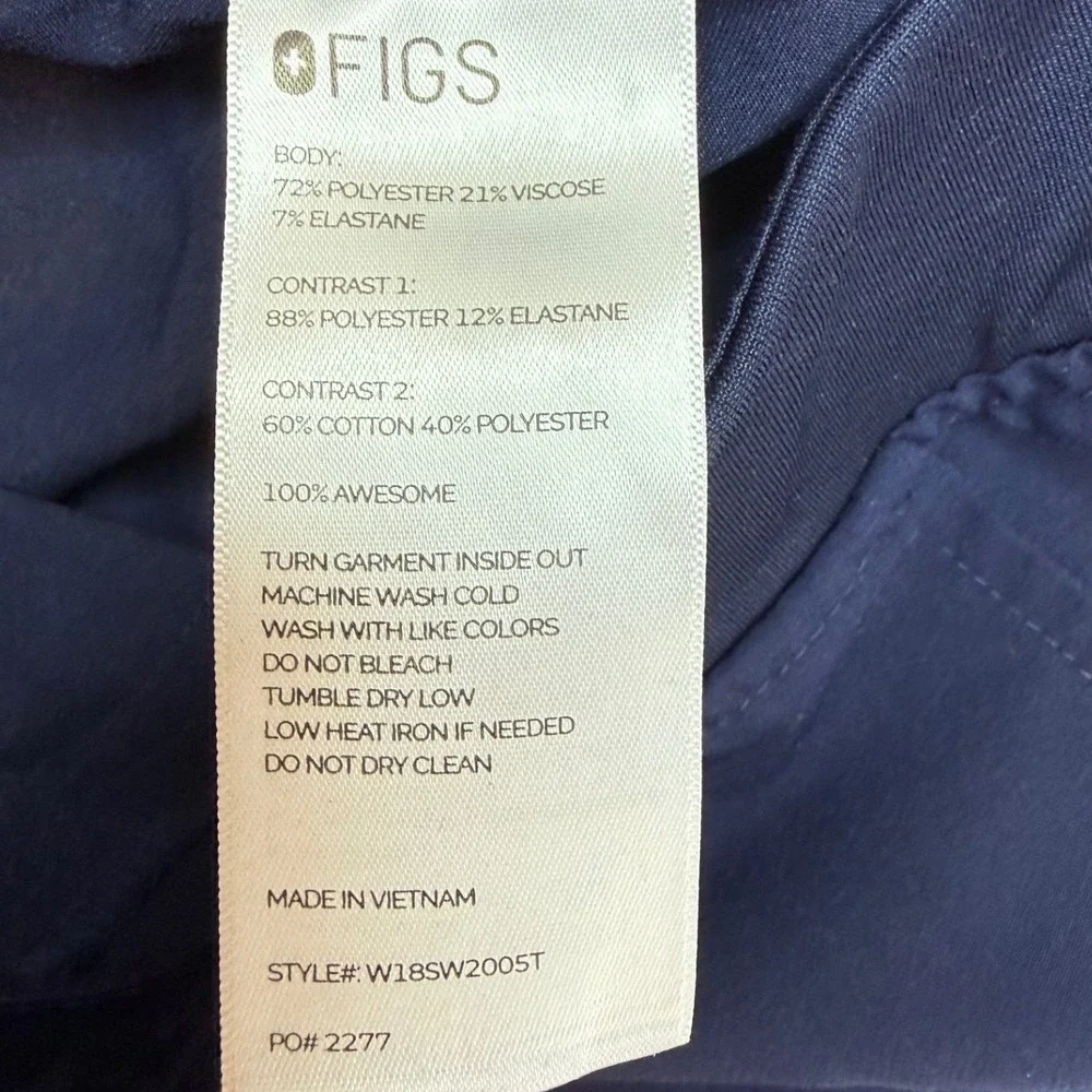 FIGS Zamora Jogger Scrub Pants Mens XL Tall Navy Blue Technical Collection XL/T